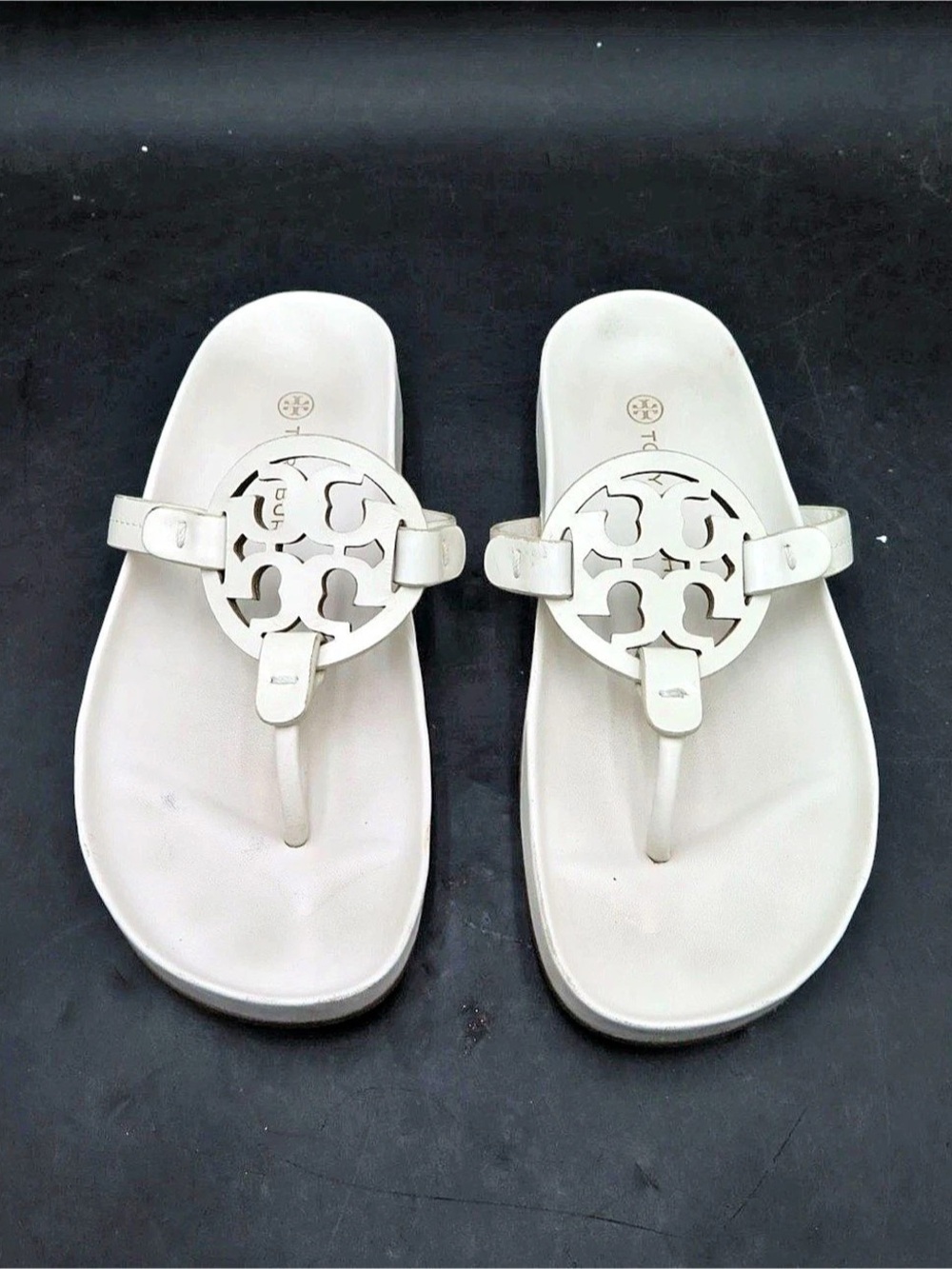 Tory Burch Miller Cloud Sandal Wedge Sandals White US 8